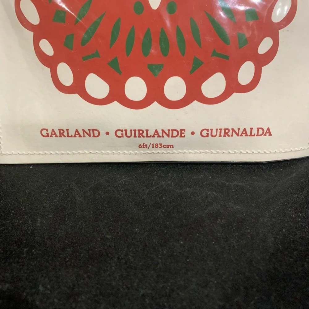 Crate & Barrel Cut Paper Flag Garland 6 ft/ 183 cm Brand New